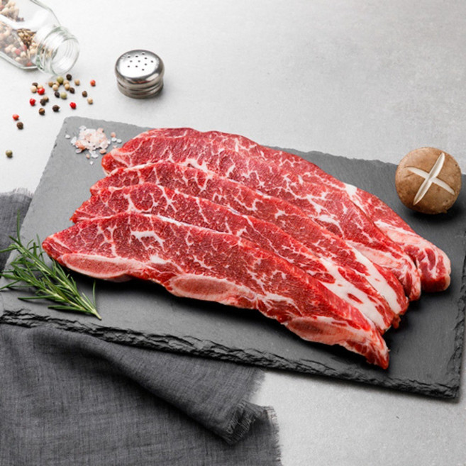 부드러운 꽃갈비만 쓴 미국산 LA갈비 1kg, 4개