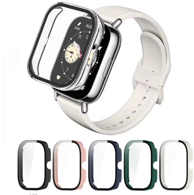 SKENOS 샤오미 레드미워치 강화유리보호필름 보호케이스 RedmiWatch5, 딥그린, 1개