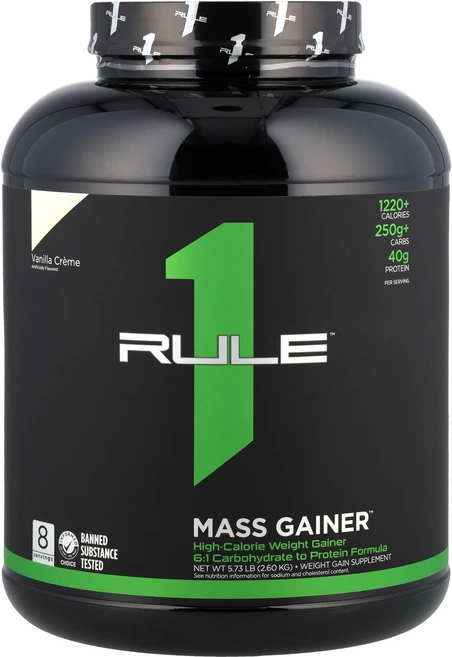 Rule One Proteins Mass Gainer 바닐라 크림 2.6kg(5.73lb) Proteins (룰 원 프로틴), Rule One Proteins, Mass Gainer, 2.6kg, 1개 - 쿠팡