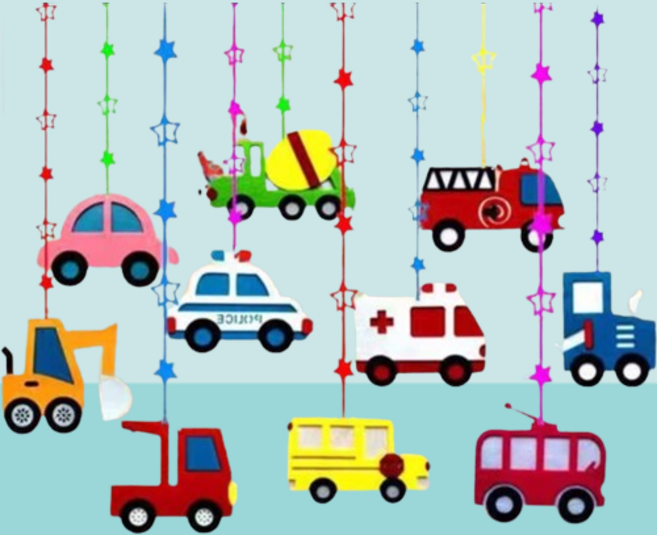 인테리어 모빌 환경구성 교실꾸미기, 뿡뿡자동차