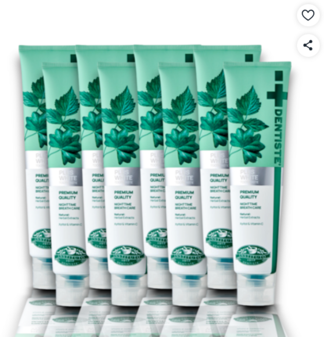 덴티스테 플러스 화이트 치약, 200g, 8개