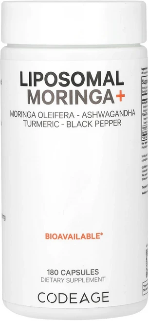 몸관리하세요 겨울입니다 Codeage 리포소말 모링가+ 캡슐 180정 특별관리진행, Codeage 리포소말 모링가 캡슐 180정, 1개 - 쿠팡