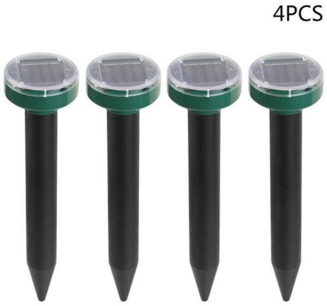 날파리퇴치기 벌레 모기 날벌레 초파리 파리 퇴치기 퇴치용품 초음파 태양열 발전 동물 방수 퇴치제 야외, 04 4 PCS Round