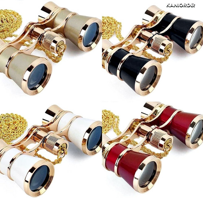 공연 콘서트 망원경 여행 오페라글라스 뮤지컬 스포츠 쌍안경 3배율, 화이트