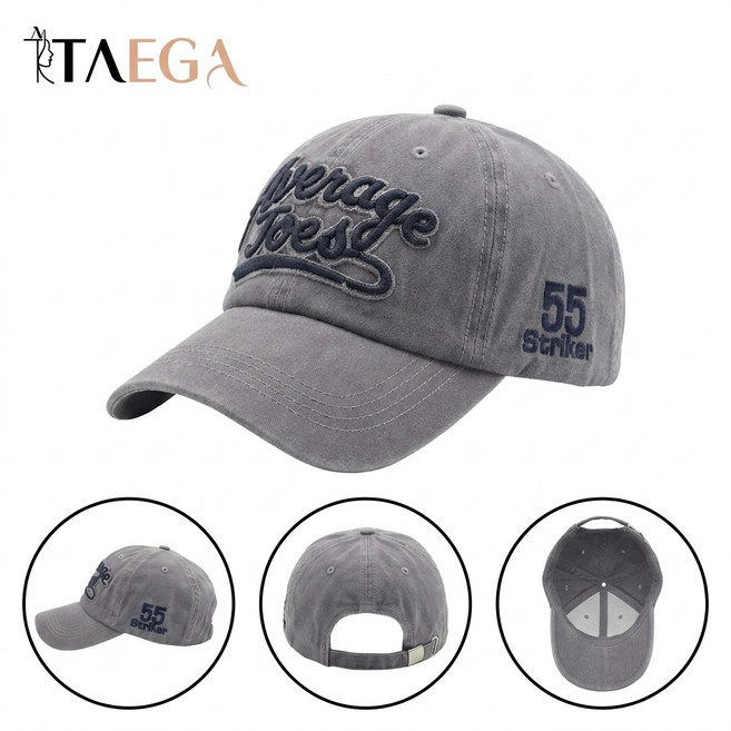 TAEGA 태가 빈티지 워싱 볼캡 얼굴작아보이는 자수 캡모자 TG02BC
