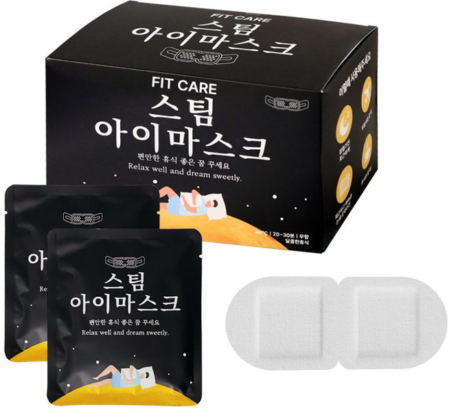 핏케어 온열 안대 스팀 힐링 수면 아이마스크 무향, 1개, 30개입