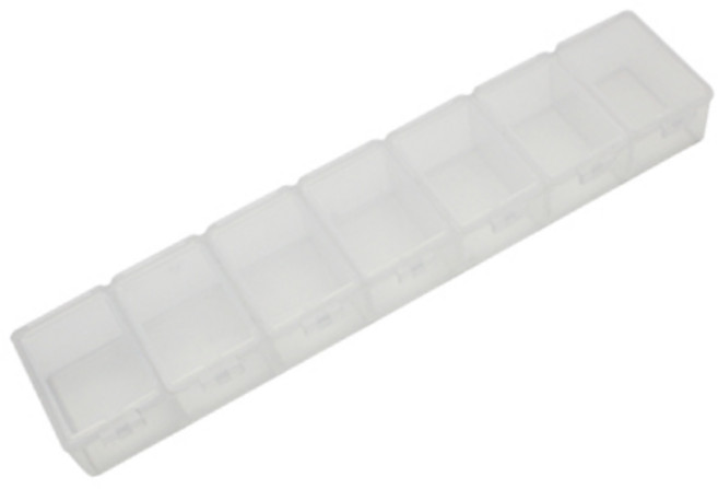 휴대용 알약 약케이스 7칸 약통, 10개