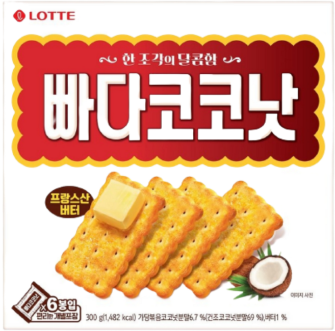 롯데웰푸드 빠다코코낫, 300g, 1개