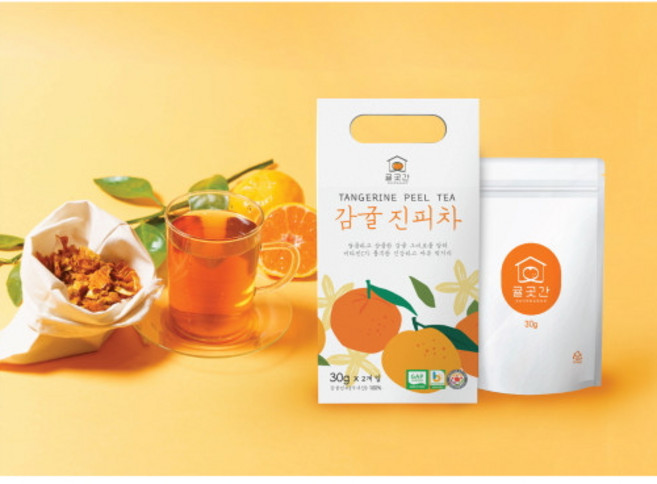 귤곳간 제주도 귤피차 진피차 감귤 껍질차 전통차 티백 감귤진피 티백 60g 제주여행선물, 1개