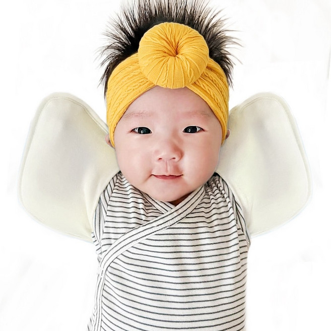 키즈웍 3초 모달 스와들 업 다운 신생아 속싸개 나비잠 국내산 파우치 베넷 저고리 헤어밴드 세트_더블