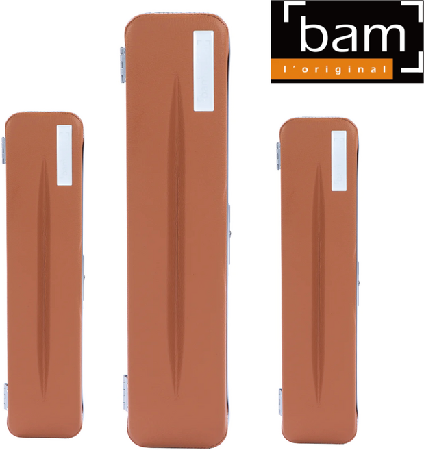 BAM 뱀 플룻 케이스 플루트 레뚜왈 소가죽 ET4009XLCC 꼬냑, 1개