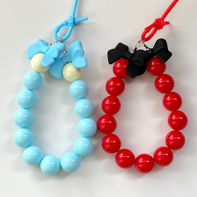 더림 더블리본 골프티걸이 실리콘줄 티꼿이 골프용품, 1세트, 스카이+레드