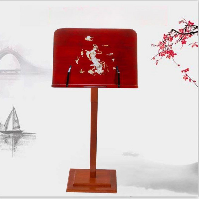 악보대 거치대 휴대용 접이식 스탠드 메뉴판 마이티킹 최고급보면대 악기 사회대, 1개, 레드우드 문 러닝 악보대