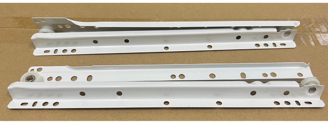 易利購 烤漆直式抽屜軌道 (附螺絲), 白色,38, 1個