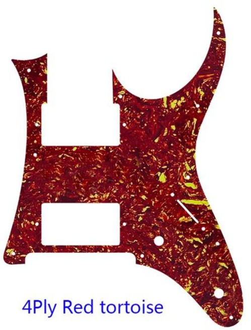 Fei Man 맞춤형 기타 부품 MIJ Ibanez RG 2550Z 픽가드 험버커 HH 픽업 스크래치 플레이트 10 홀 나사, [10] 4Ply Red tortoise, 1개