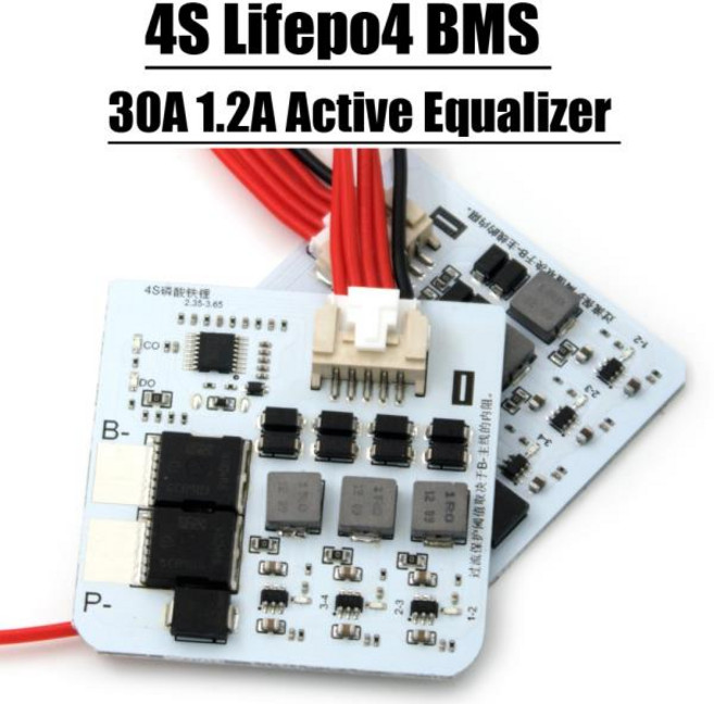 BMS 리튬 다리미 인산염 배터리 보호 보드 액티브 이퀄라이저 밸런서 전기 자동차 시동 오토바이 30A 4S Li, 01 4S Lifepo4 20A