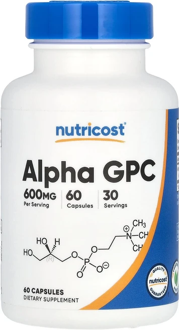 Nutricost 알파-GPC 600mg 캡슐 60정(캡슐 1정당 300mg), Nutricost알파GPC600mg캡슐60정캡슐1정당3, 1개 - 쿠팡