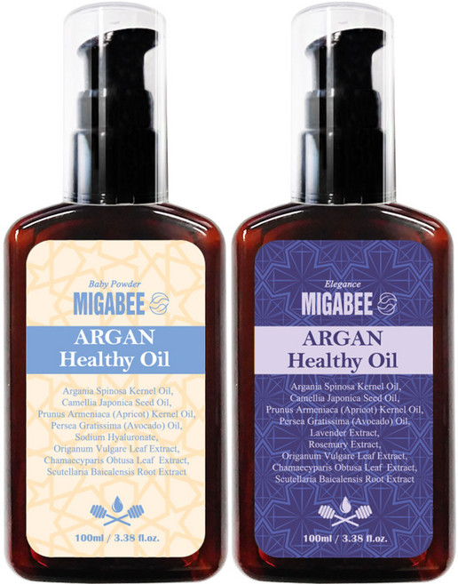 미가비 아르간오일 헤어에센스 케라틴/식물성단백질/머릿결/향기 2개, 베이비파우더, 엘레강스