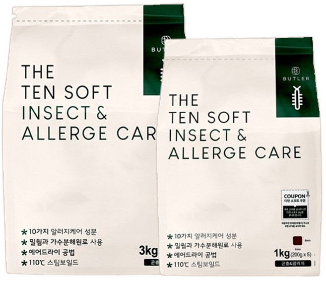 버틀러 더텐 소프트 사료 인섹트 4kg, 1개