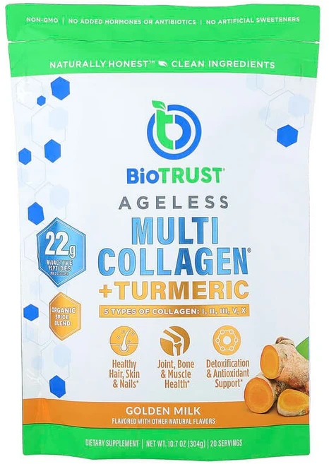 BioTRUST Ageless Multi Collagen® + 강황 골든 밀크 304g(10.7oz) BSR-02002, 304g, 1개 - 쿠팡