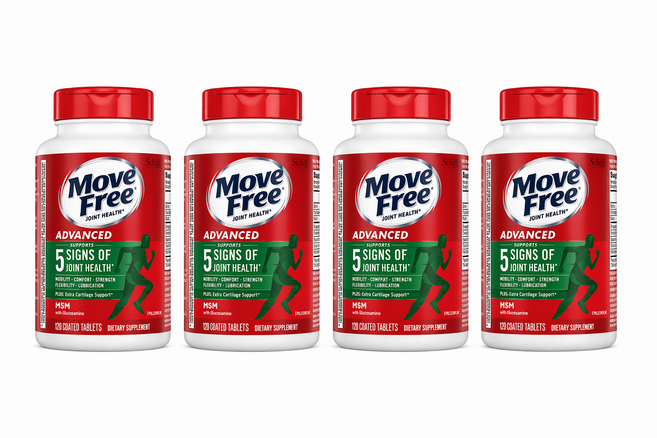 Schiff Move Free 무브프리 조인트 헬스 플러스 MSM with Glucosamine & Chondroitin, 4개, 120정
