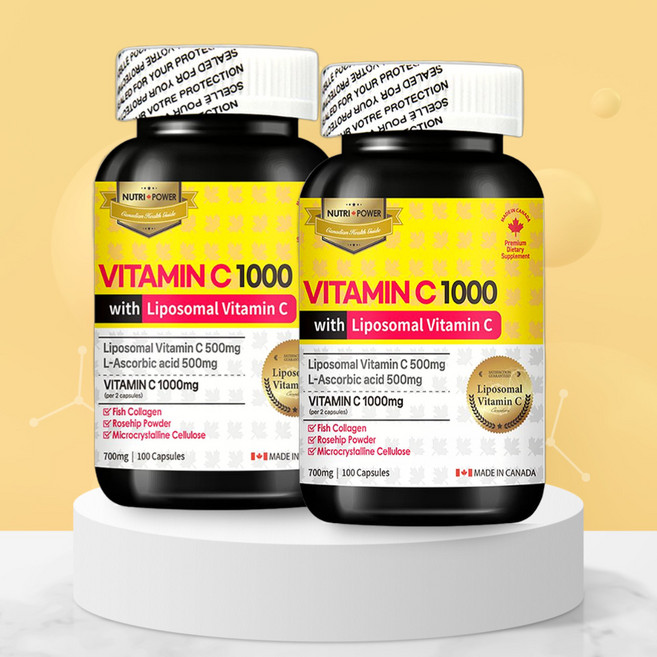 뉴트리파워 리포좀 비타민C1000 고함량 리포조말, 2개, 100정