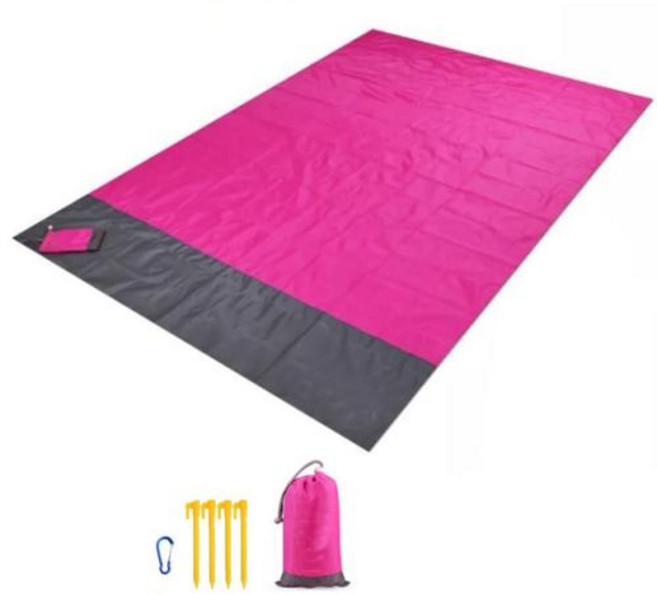 야외 휴대용 방수 캠핑 매트 해변 담요 경량 매트리스 피크닉 담요 관광 그라운드 카펫 접이식 텐트, 4) 빨간 - 210 X 200cm