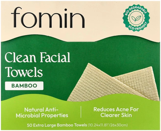 포민 클린 페이셜 타월 대나무 소재 특대형 50매 FMM-20997 - 쿠팡