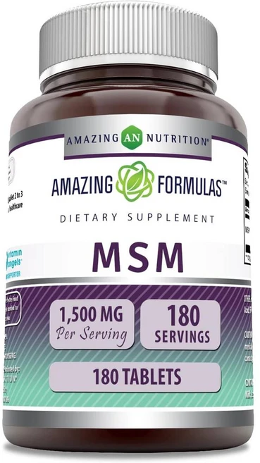 Amazing Nutrition 어메이징 뉴트리션 어메이징 포뮬라 MSM 1500mg 180타블렛 2개, 1개, 180정 - 쿠팡