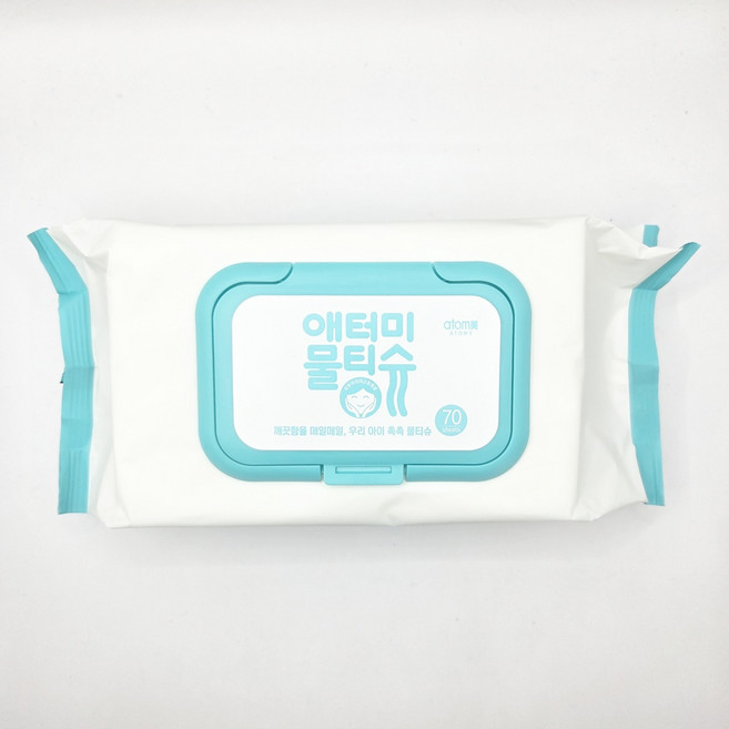 애터미 물티슈 캡형, 70매, 8개