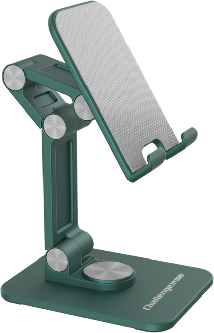 챌린지하이브리드 스마트폰 / 태블릿 거치대 360도 회전 접이식 휴대폰 거치대, 그린, 1개, CH-360T