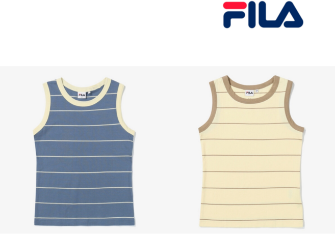 휠라성인 여성 FILA 스트라이프 나시 FS2RSE2155F