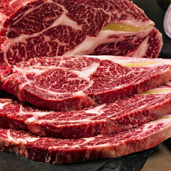 블랙앵거스 등심 500g 스테이크 [스테이크용 프라임 소고기 가성비 저렴한 싼 수입 수입산 미국산 캠핑 숙성 호주산 바베큐 홈파티 채끝 아랫 구이용 냉장 음식 다이어트 식단 황제], 1개