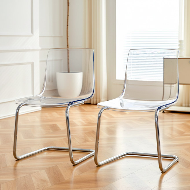 피피포피 로레토 투명의자 세스카 고스트 체어, 2개, 클리어