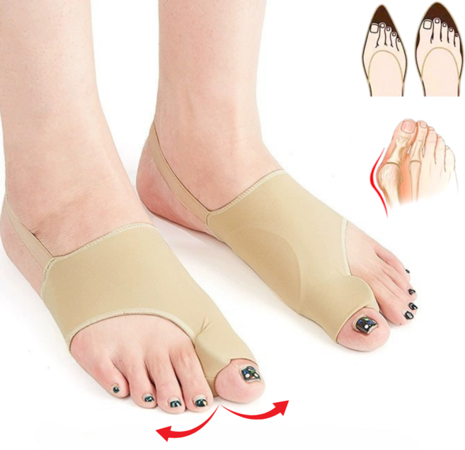 아노유 엄지발가락 분리 고정밴드 보호대 실리콘 밴드형 좌우 2개입, 1세트