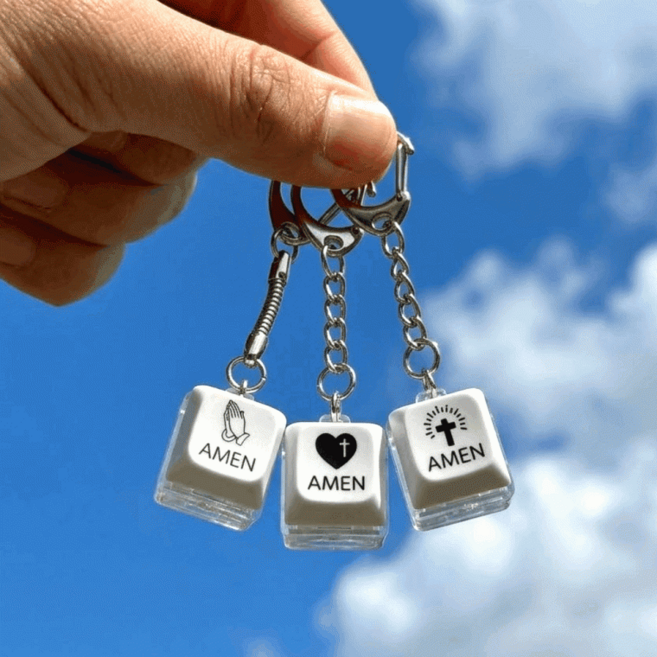 LED 아멘 키캡키링 교회 기독교 크리스천 전도 단체 세례 심방 새신자 새가족 청년부 선물, 십자가, 상세페이지 참조
