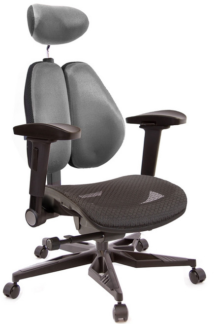 GXG 高雙背工學電腦椅 型號3076 KGA1D, 金屬銀色