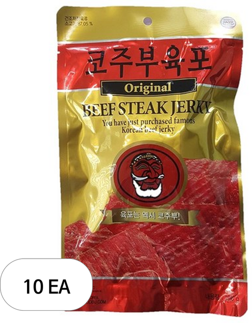 코주부 소고기 육포, 100g, 10개