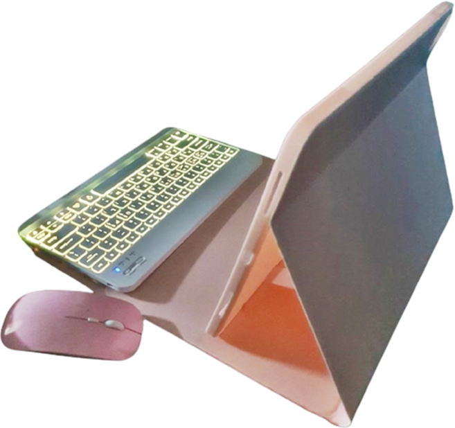 아이패드 한글각인 키보드 케이스 10세대 Air 4 5세대 10.9 11 12.9 화이트 터치패드 8 칼라 백라이트 키보드 케이스( 마우스 미포함 ), 10세대 10.9, 화이트 터치패드 백라이트 키보드 + 핑크, 1개