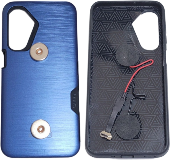 스피드샵 배달대행범퍼케이스 자석케이스 (중저가폰), 블루, A17(A176)