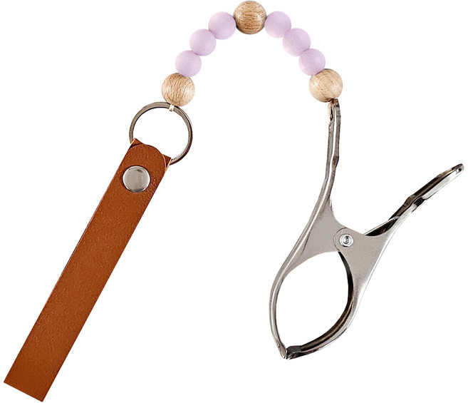 모찌아범 유모차 아기 신발걸이 유모차집게, 1개, 기본 실리콘 컬러볼(퍼플)