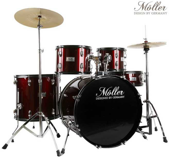 5구 드럼 풀세트 입문용 연습용 동호회 교회 학교 5기통, 와인