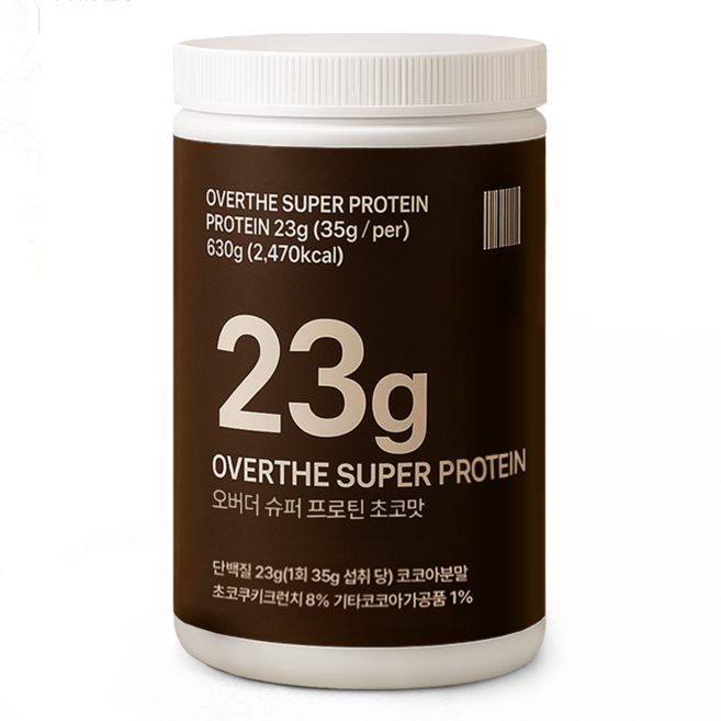 오버더 맛있는 슈퍼프로틴 초코 크런치맛 다이어트 단백질 아침식사대용 선식, 1개, 630g