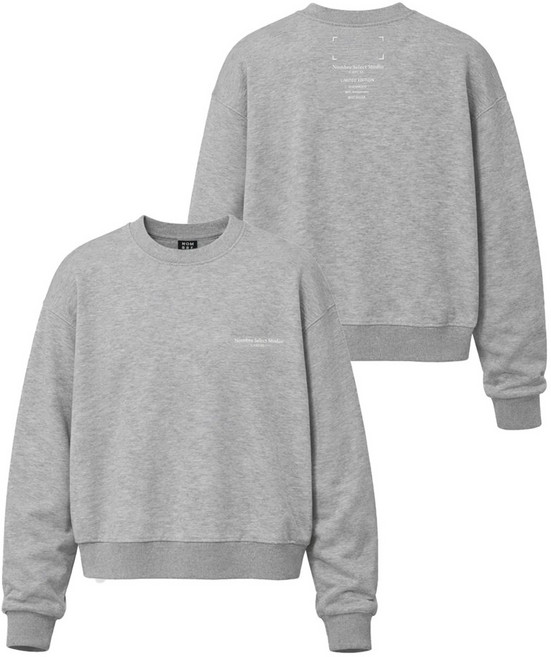 [놈브레] 미니멀 로고 맨투맨 [그레이]