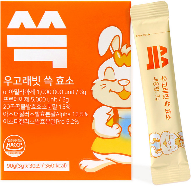 우고래빗 곡물발효 쓱 효소, 1박스, 90g