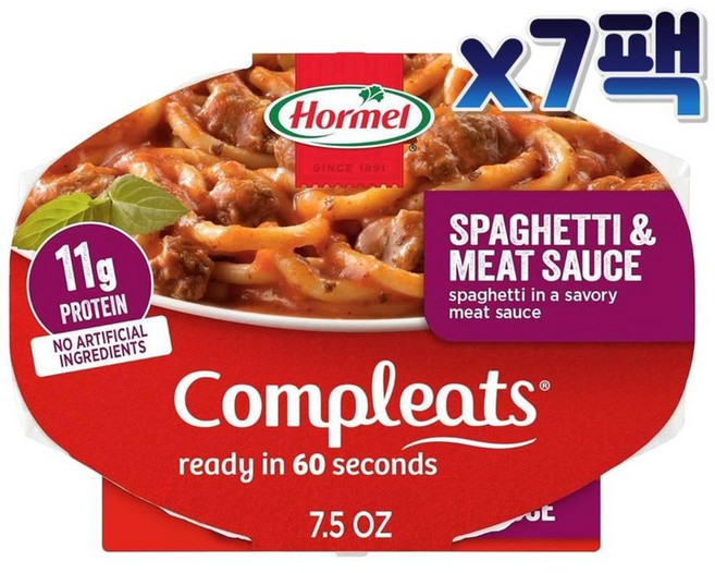 Hormel 60초 완성 즉석 미트소스 스파게티 213g x7팩, 7팩