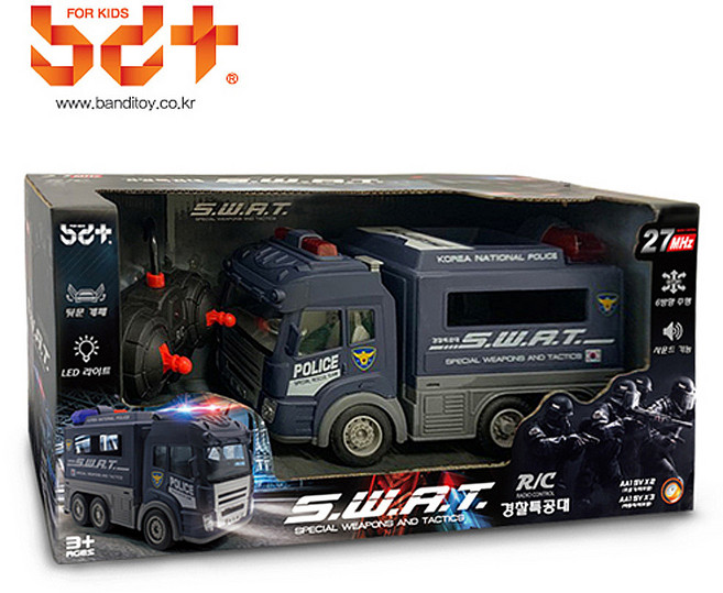 S.W.A.T 경찰특공대 RC카 장난감 무선자동차 경찰차, 본상품선택, 1개