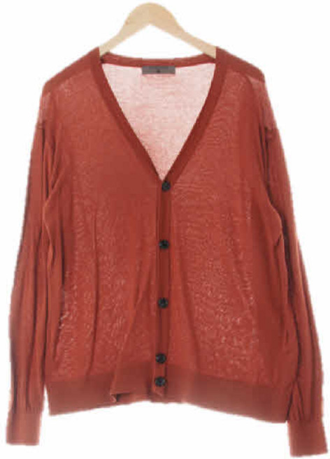 지오다노 8496 브라운 면혼방 브이넥시보리가디건 [M] 수지네 구제