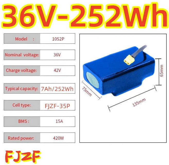전기 균형 스쿠터 호버보드 외발자전거용, 3. 36V-252Wh, 1개