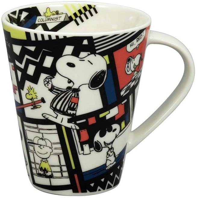 야마카상점(Yamakasyoten) PEANUTS (땅콩) 빅 머그 잔(500ml) 지오메트릭 SN781-35, 1개, 상세페이지 참조